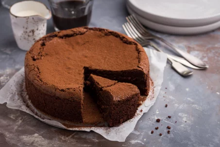 Fondant au chocolat noir et fromage blanc