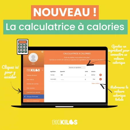 La calculatrice à calories Croq'Kilos