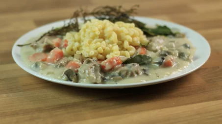 La recette de notre blanquette de veau et coquillettes