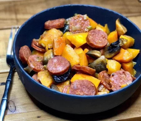 Recette de mijoté de courge au chorizo