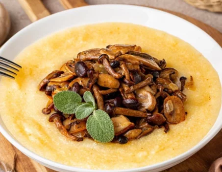 Recette de poêlée de champignons et polenta 