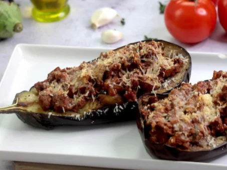 Recette d'aubergine farcie au boeuf