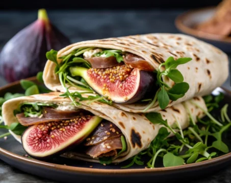 Recette de wrap aux figues et viande des grisons