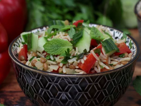 Recette de riz complet aux lentilles à la libanaise