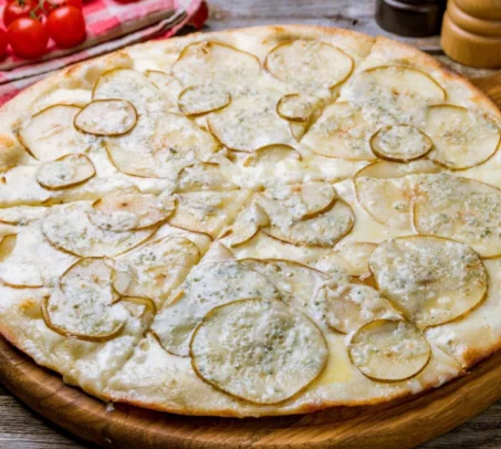 Recette de pizza poires et gorgonzola 