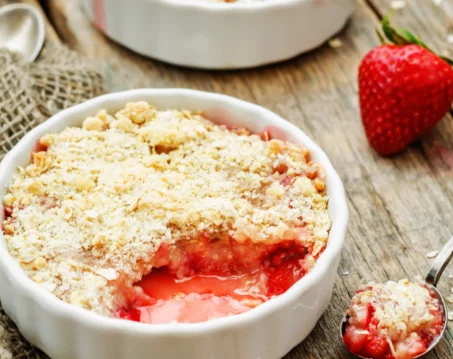 Recette de crumble à la fraise