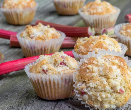 Recette de muffins à la rhubarbe