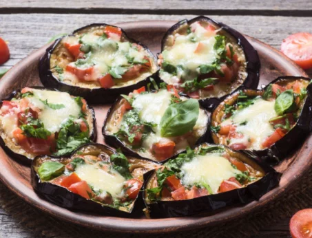 Recette de Mini aubergine pizza 