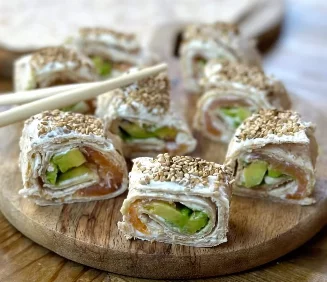 Recette de Roulés au saumon façon makis