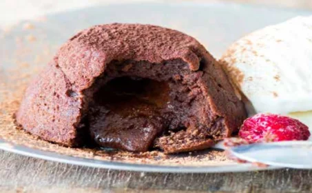 Recette de Cœur coulant au chocolat et à la framboise