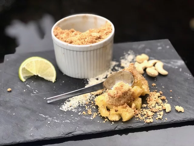 Recette Crumble ananas cajou