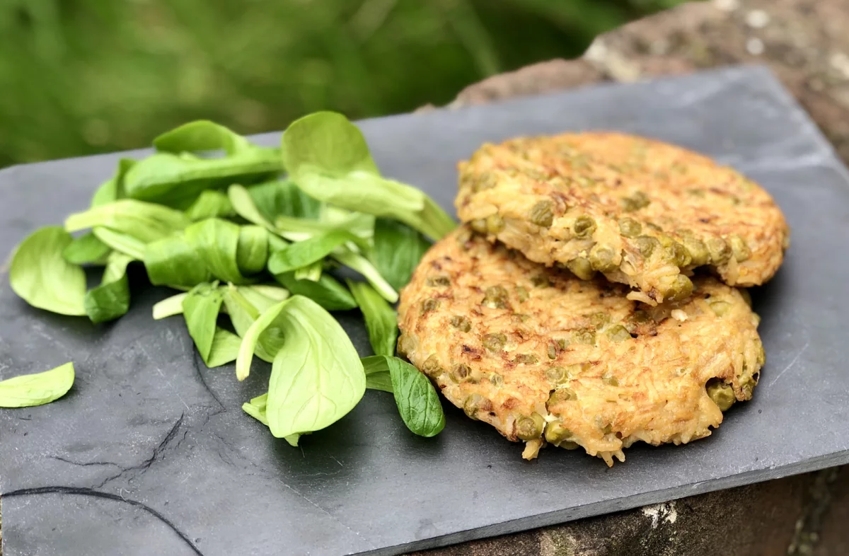 Recette Galettes de riz et légumes du printemps