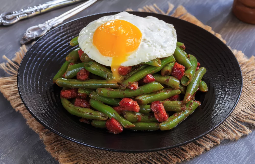 Recette Haricots verts à la carbonara
