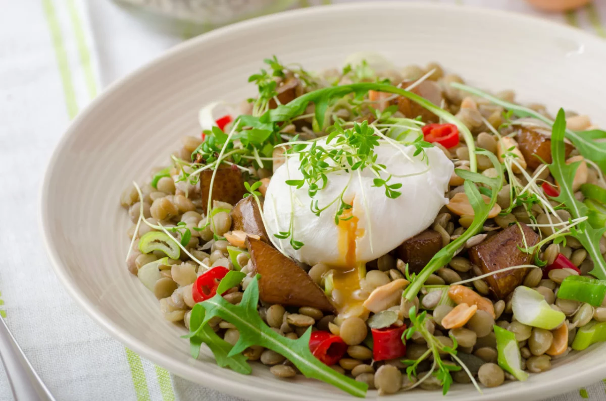 Recette Salade lentilles pomme oeuf