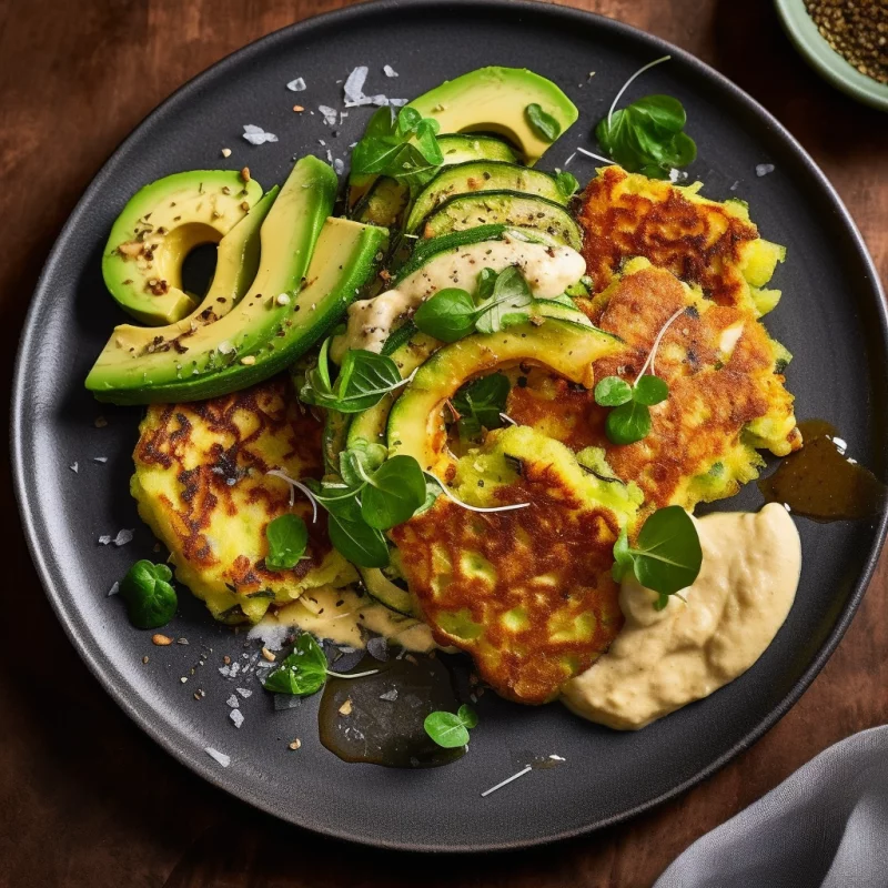 Recette Beignet de courgette, avocat et halloumi