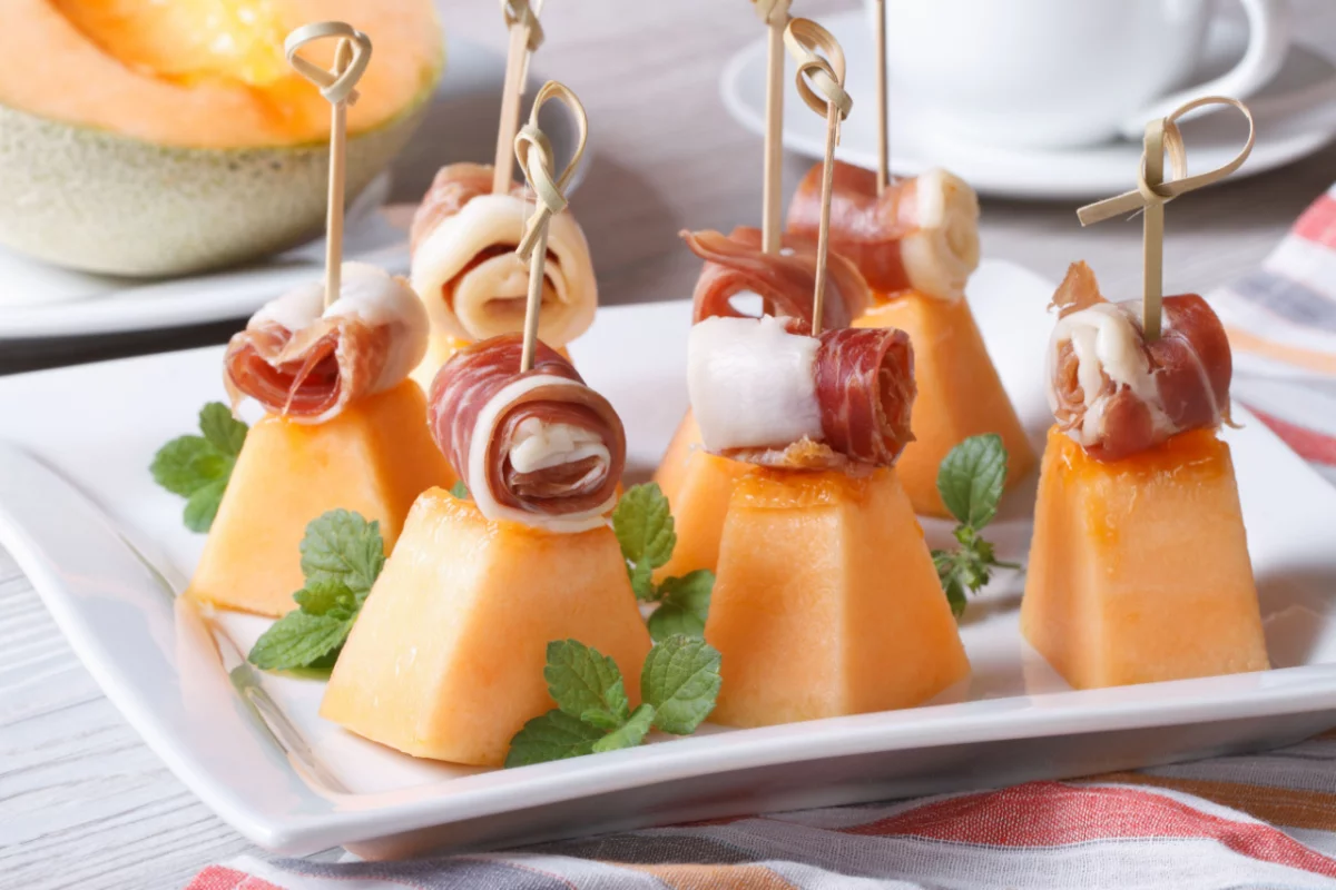 Recette Brochettes melon jambon cru