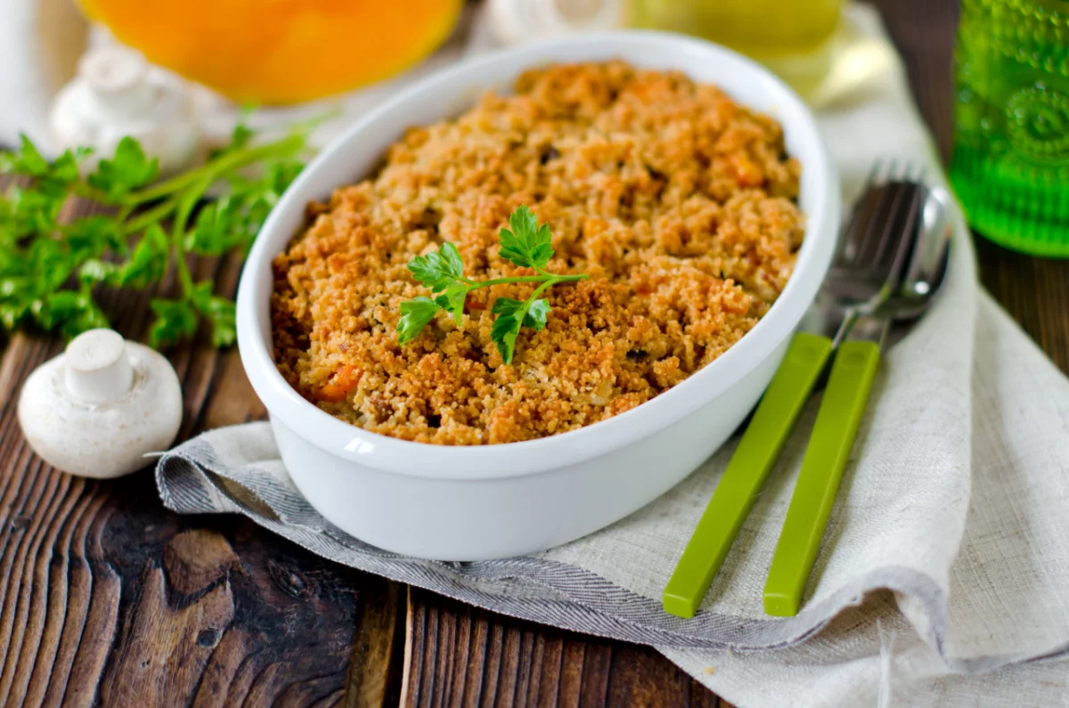 Recette Crumble potiron parmesan