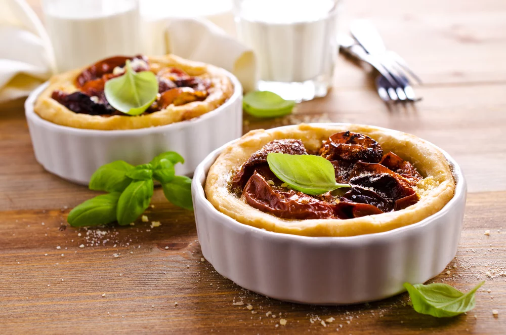 Recette Tarte tomates séchées, chèvre et poulet