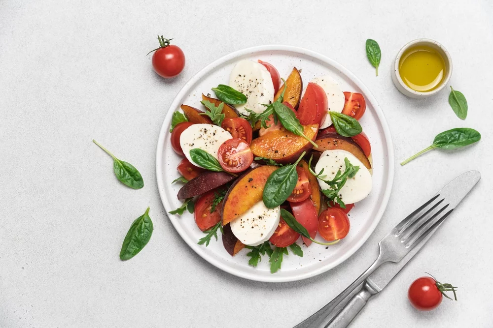 Recette Salade de pêche mozzarella tomate
