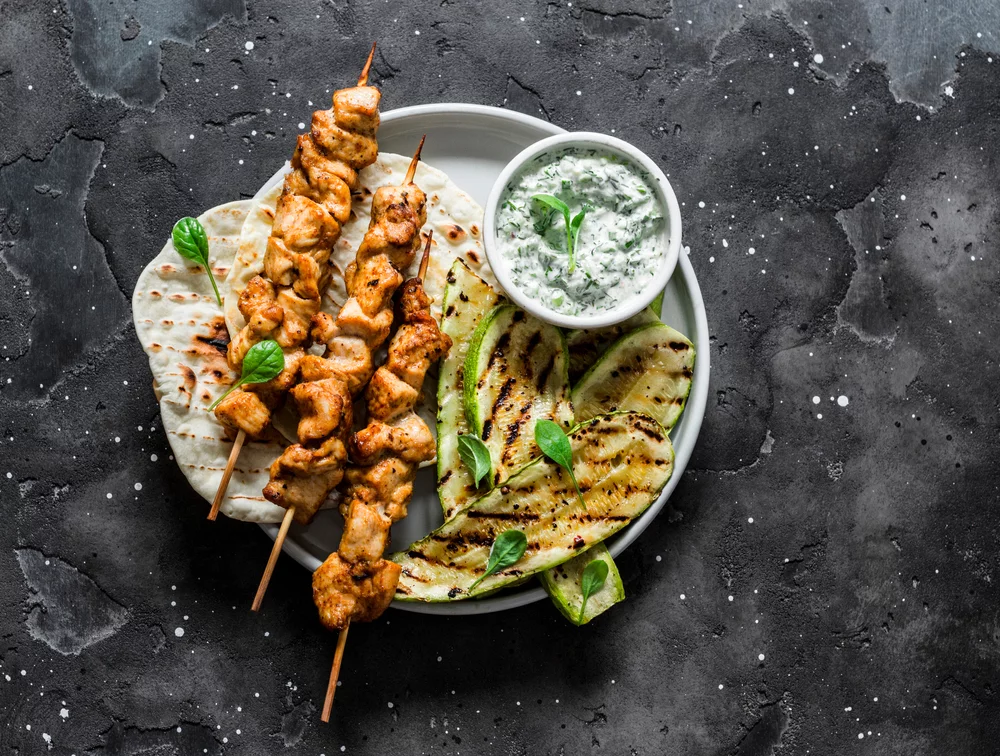 Recette Brochettes de poulet à la grecque