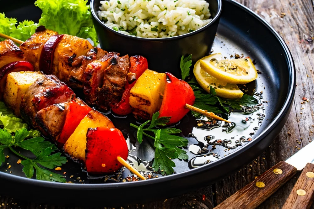 Recette Brochettes de porc ananas