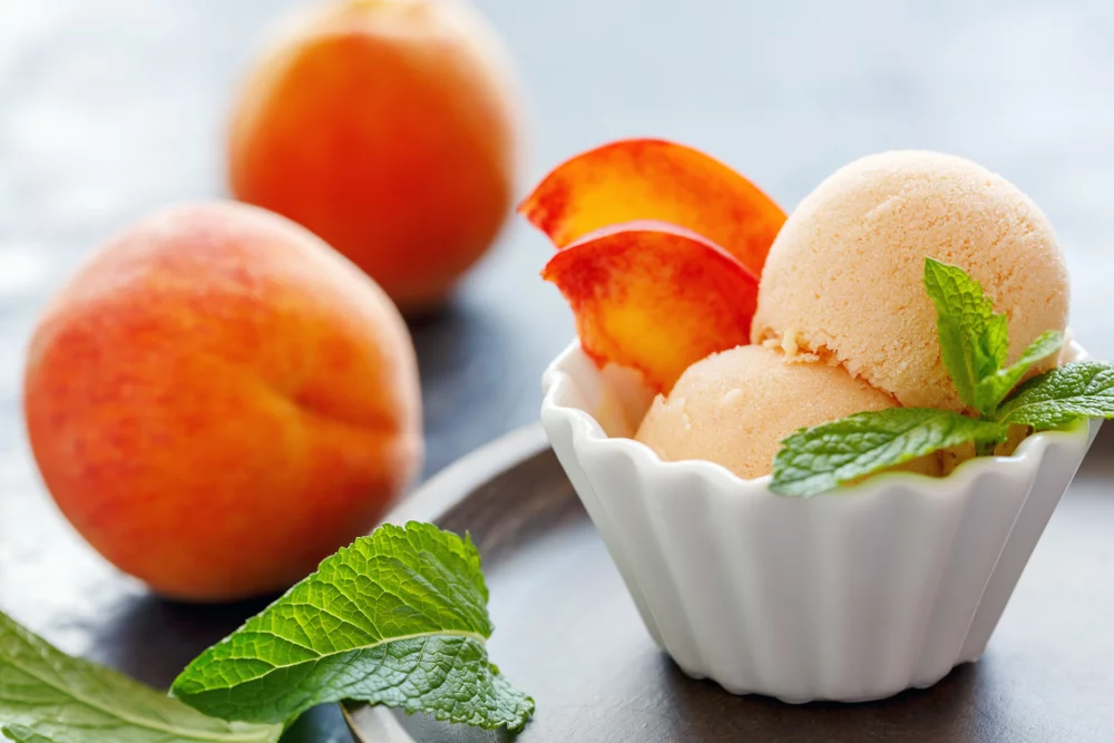 Recette Glace à la pêche