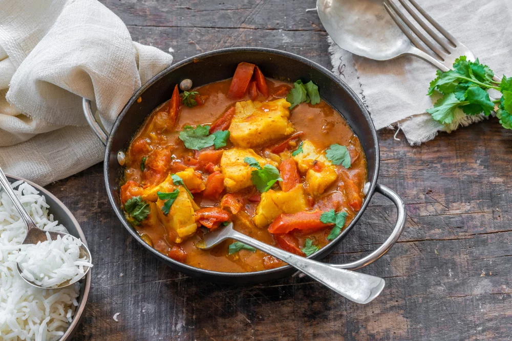 Recette Curry cabillaud et tomates