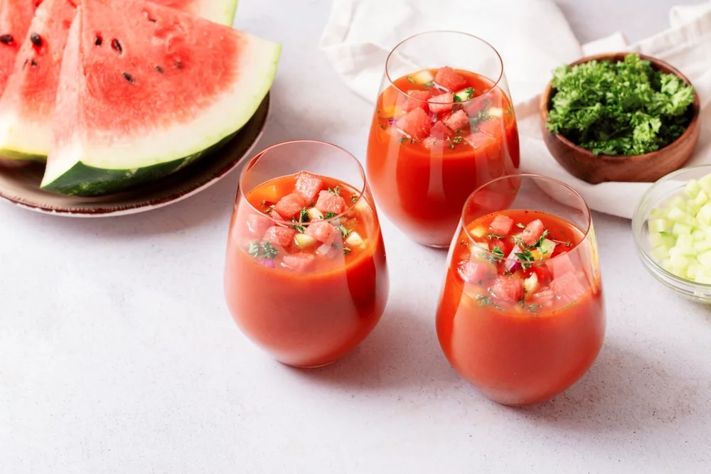 Recette Gaspacho Tomate pasteque