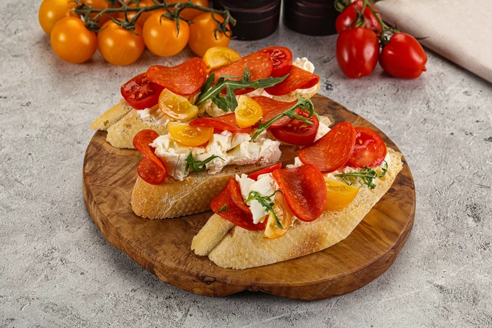 Recette Bruschetta chorizo tomates