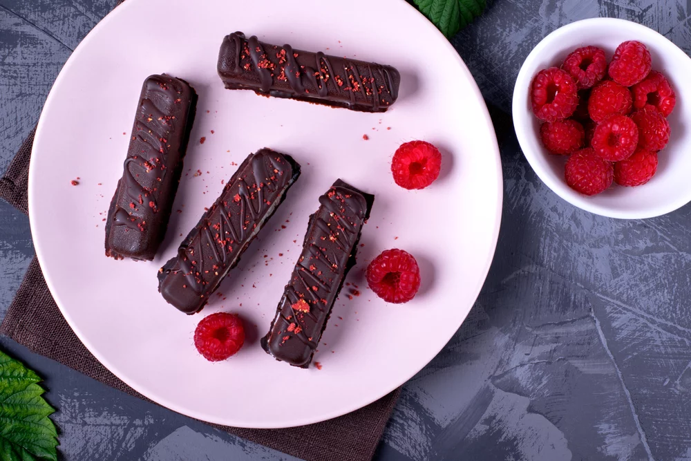 Recette Barre chocolat noir framboises