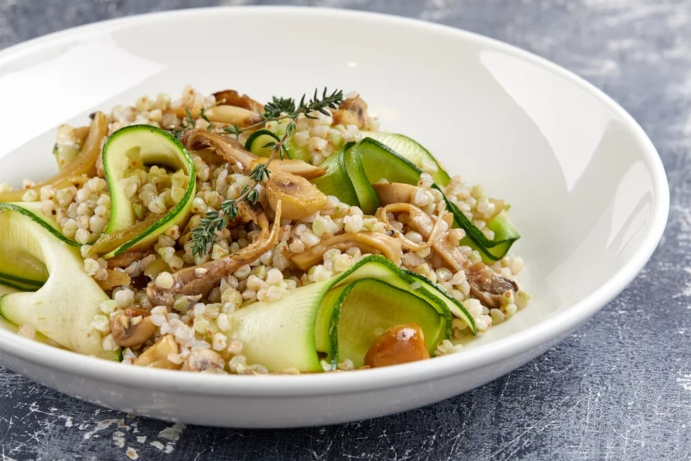 Recette Risotto de sarrasin, courgettes et ail