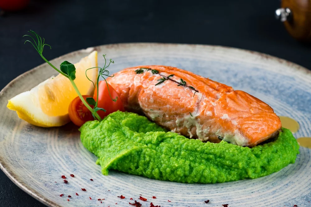 Recette Pavé de saumon et purée de brocolis