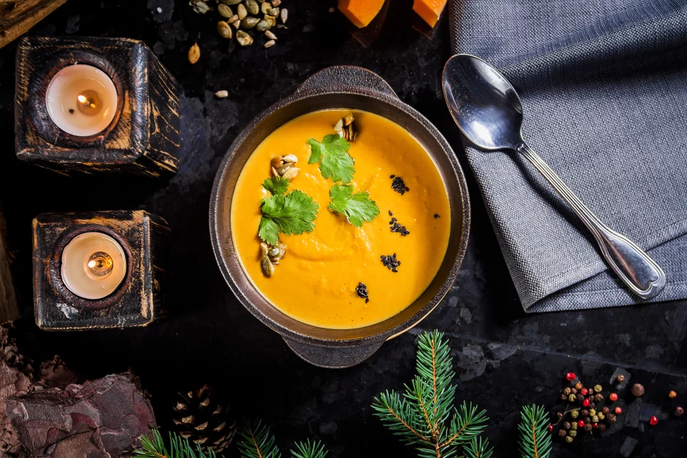 Recette Velouté de butternut au épices de Noël