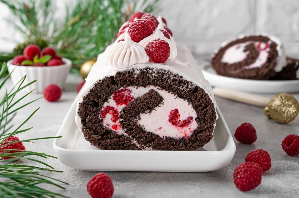 Recette Bûche de Noël aux fruits rouges