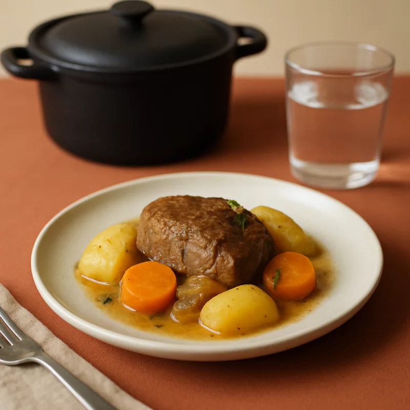 Recette Carbonnade de bœuf légère, carottes et pommes de terre
