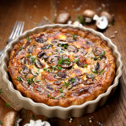 Recette Quiche sans pâte champignons butternut